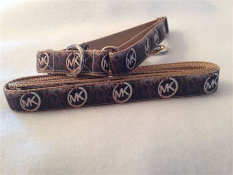 Michael Kors Leather Dog Collar and Leash Set